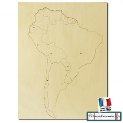 Carte Puzzle en bois Amérique du Sud