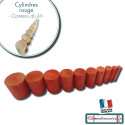 Cylindres de couleur Montessori bruts en hêtre