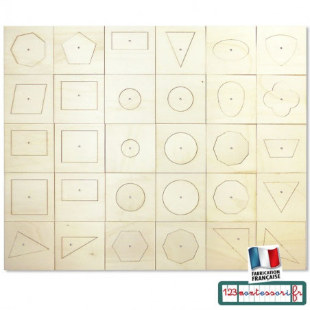 Puzzles Montessori : puzzles pour le cabinet de géométrie