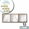 Formes superposées Montessori : 10 formes cercle, carré, triangle