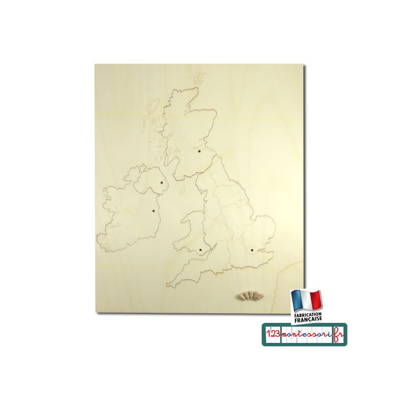 Carte Puzzle Royaume Uni en bois
