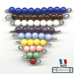 damier / échiquier Montessori : Perles et boite