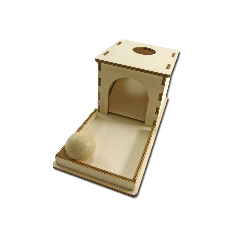 Jeu Montessori Boîte De Permanence - Jouet En Bois Pour Bébé 2 Ans, Motricité Fine, 3 Balles Couleurs