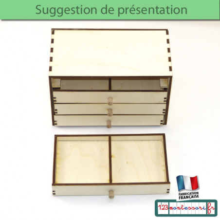 Commode des livrets rouge de conjugaison Montessori Commode des livrets rouge de conjugaison Montessori