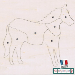 Zoologie 5 puzzles Montessori d'animaux