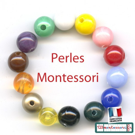 Perles Montessori par 100 (diamètre 0.8 cm)