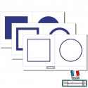 Carte pour le cabinet de géométrie (cursive bleu)