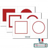 Carte pour le cabinet de géométrie rouge